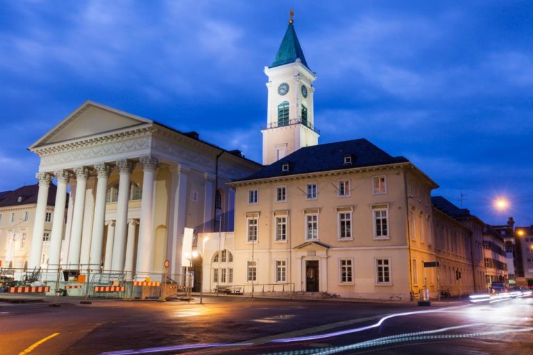 Evening image of Karlsruhe, Germany